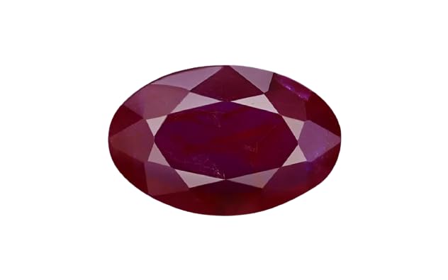 Shree Jewelrs 9.25 Ratti Ruby Oval Shape Gemstone Original and Certified Natural Manik Unheated and Untreated Gemstone for Gift Man And Women +A1, 9.25, Gemstone, Ruby