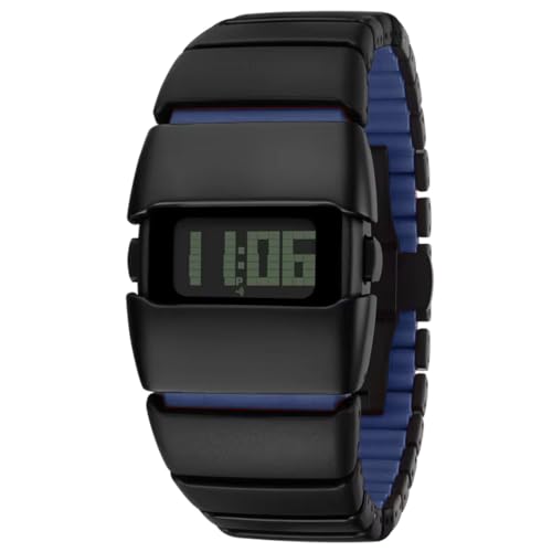 Image of ON TIME OCTUS Unisex Retro Digital Watch | Futuristic Link Strap | LED Display Wristwatch for Men, Women