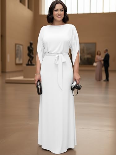 Image of KOH KOH Womens 2026 Flowy Formal Batwing Sleeve Evening Casual Gown