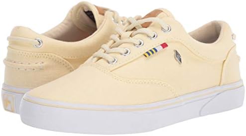 Guy Harvey Women's Atlantic Linen Sneaker, Yellow/White, 5.5 M US | Image 6