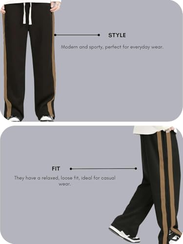 Image of Mehrang Casual Trouser Pants for Men | Loose Fit Baggy Style | Korean Style Track Pant | Stylish Fit Relaxed Cargo Pant with Side Pockets (Gym | Walking | Casual)