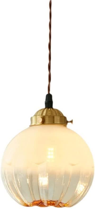 Genérico Araña moderna, LED Modern Chandelier Lamp Japanese-Style Spherical Gradient Glass Medieval Retro Flower Bud Branch-Shaped Living Room Study