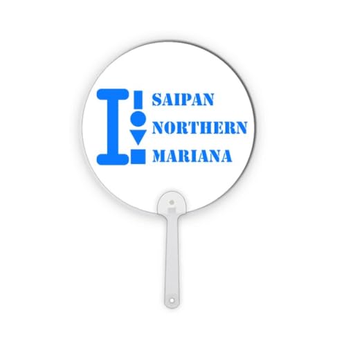 no/no Saipan Northern Mariana Art Deco Fashion - Abanico redondo de plástico para decoración artesanal