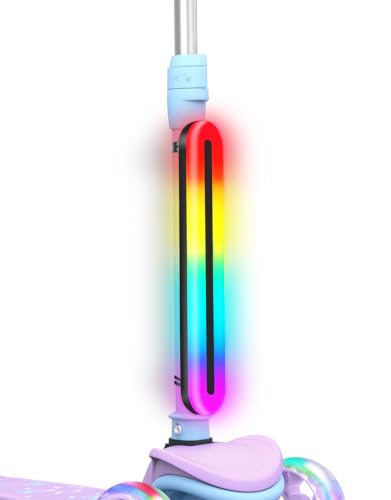 BELEEV LED Scooter Frame Light for Night Riding, 11 Flashing Effects, Battery Powered, Fits Bicycles Electric Kick Scooters, Cool Bike Accessory for Adult, Kids & Teens, Ideal for Riding Camping