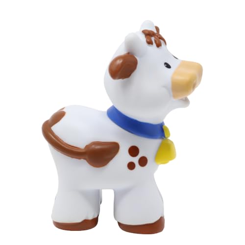 Figurine vache blanche et marron de remplacement Little People 77309