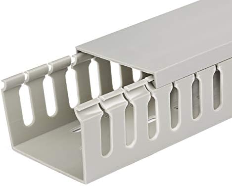 StarTech.com Open Slot Cable Management Raceway with Cover, 3"(75mm) W x 2"(50mm) H - 6.5ft(2m) Length - 1/4"(8mm) Slots, PVC Network Cable Hider/Wall Wire Duct, Max 180 Cables, UL Listed (CBMWD7550)