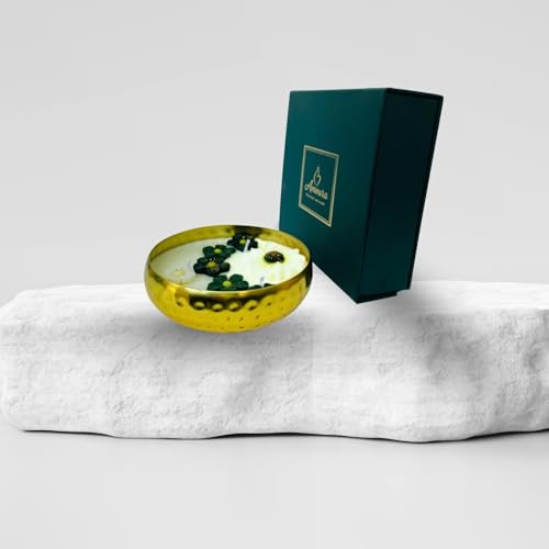 Image of Handcrafted Hammered Urli Scented Candle | Pure Soy Wax | Decorative Gift Candle (Jasmine)