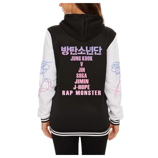 Dolpind Bangtan Boys V Jimin SUGA Jungkook Jin Rap Jhope Varsity Baseball Jacket Love Yourself Hoodie Sweater