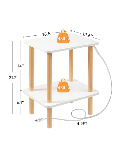 Table d'appoint à deux niveaux FORAOFUR compacte et fonctionnelle