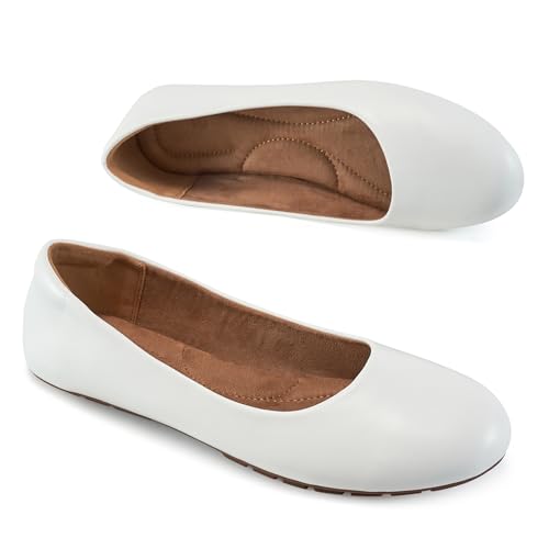 Image of Aomigoct Flats for Women Ballets Shoes: Dress Slip Comfortable Work Flats for 2026 - Casual Ladies Wedding Walking Flat