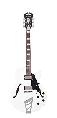 D'Angelico Premier SS Semi-Hollow Electric Guitar w/ Stairstep Tailpiece - White