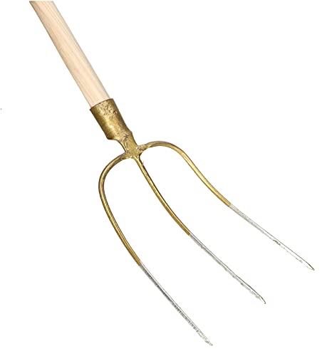 Foto von KOTARBAU® Forke 3 Zinken mit Stiel Heugabel Mistgabel Mistforke Gartengabel Gartenforke Dunggabel Spatengabel Gabel für Garten Drahtgabel für Garten und Landwirtschaft