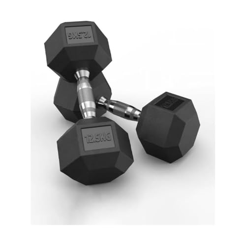 Hex Rubber Dumbbells 12.5kg (set)