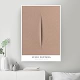 Zoom IMG-1 bbauer lucio fontana poster beige