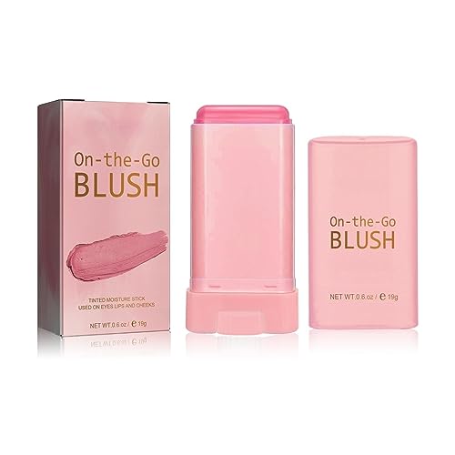 Lovelycat Rare Beauty Liquid Blush Stick Cream Blusher, On-The-Go Blush Brushes for Makeup Cheeks, Suitable for All Skin Types (pink)