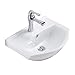 Small Wall Mount White Bathroom Sink Single Faucet Hole And Overflow Space Saving Design Renovator's Supply Manufacturing