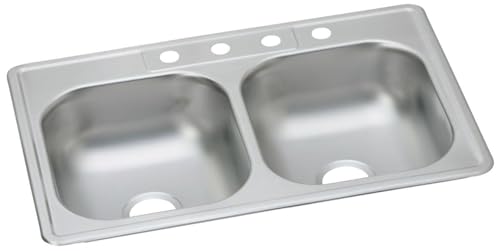 Image of Dayton DD233223 Equal Double Bowl Drop-in Stainless Steel Sink