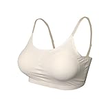 Pockets Bra for Post Surgery Women Very Soft Cool Breathable SY19 (Beige, XL)