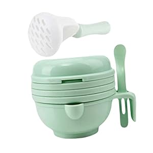 FUNOMOCYA Babynahrungsmühle Set mit Schüssel