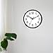 Rohioue Wall Clock Modern 8 Inch Battery Operated Silent Non Ticking Small Analog Clock for Living Room Office Home Bedroom Kitchen Bathroom(Black)