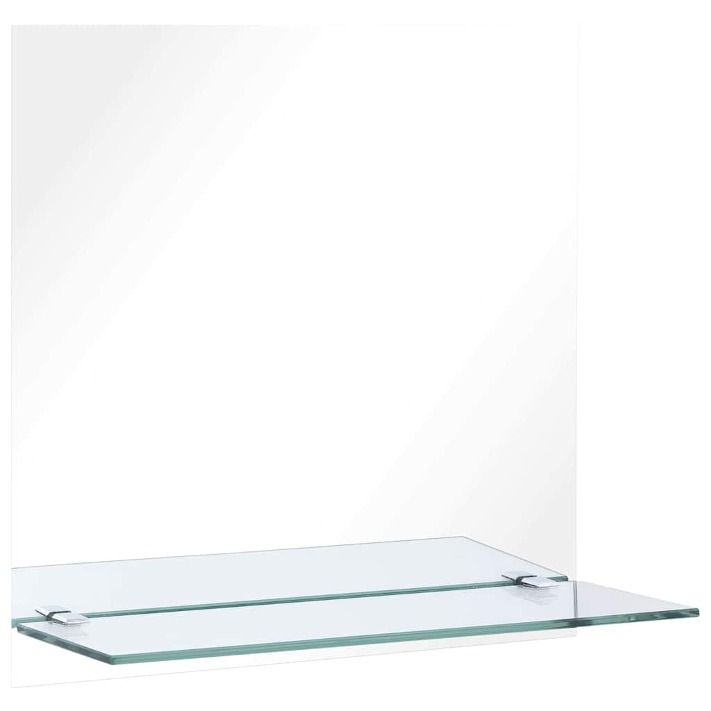 Fengshui Lustro ścienne z regałem 30 x 30 cm szkło hartowane