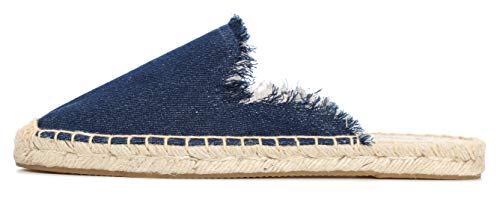 Image of Women's Simple Mule Breathable Flat Espadrilles Shoes, Pure Color Mules