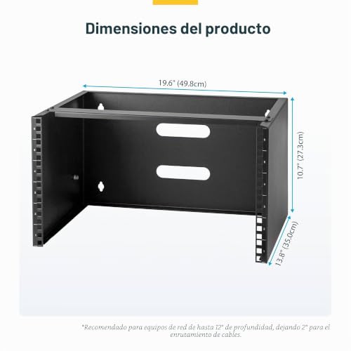 Rack de red de marco abierto 6U que optimiza el espacio de servidores y paneles 6