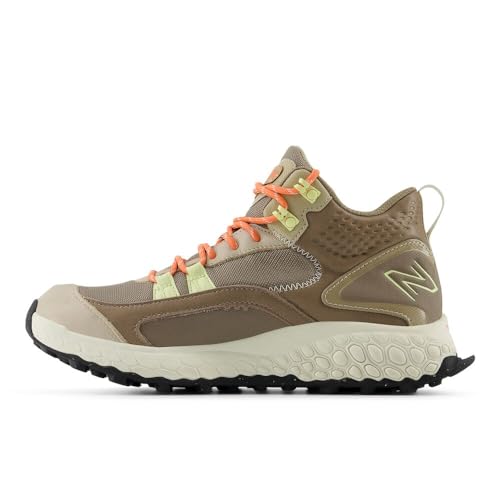 New Balance New Balance Women's Fresh Foam X Hierro Mid GTX V1 Trail Running Shoe, Linen/Mushroom/Gulf Red, 6.5 XW