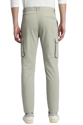 Image of Dennis Lingo Mens Cotton Lycra Mid Rise Relaxed Fit Solid Trousers