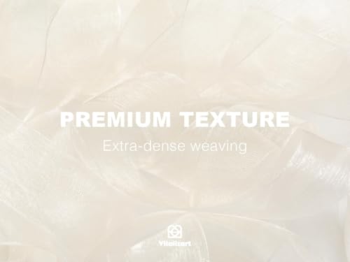 Vitalizart Ivory Cream White Organza Ribbon, 1'' x 30YD (3 Rolls*10YD) - Image 3