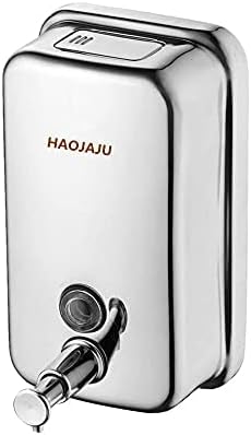 Dispensador de jabón comercial, dispensador de jabón manual de acero inoxidable para montaje en pared, para baño, cocina, mercado, hotel,