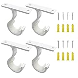 BORISCA 4 PCS Engrosamiento Soporte para Barra Cortina con 8 Juegos Accesorios...