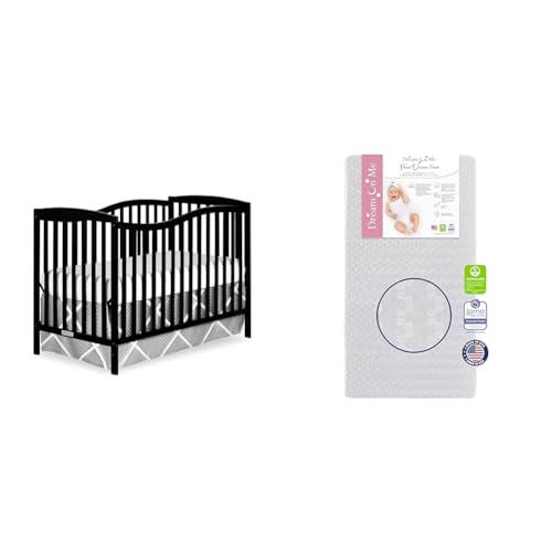 Image of Dream On Me Chelsea 5-in-1 Convertible Crib with Honeycomb Orthopedic Firm Fiber Crib Mattress, Greenguard Gold Certified