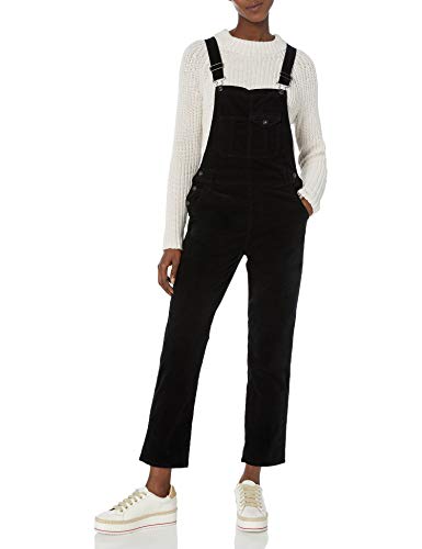 AG Adriano Goldschmied Women's The Leah Stretch Corduroy Overall, Super Black, Small