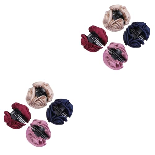 Barrette à cheveux à fixation forte pinces griffe roses pour queue de cheval