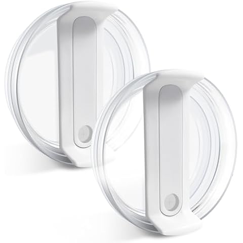2 PCS 40 oz Tumbler Lids Fit for Stanley Cup, Replacement Lids Fit for Stanley Adventure Quencher Travel Tumbler 40 oz, Spill Proof Tumbler Cover for Stanley Cup Accessories (White) Cover