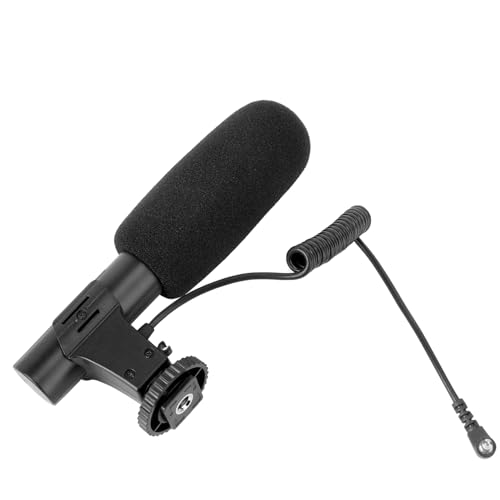 Gatuida Micrófono Condensador Direccional para Cámara DSLR Grabación Profesional Reducción De Ruido Compatible con Nikon para Entrevistas y Fotografía