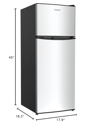 image for BANGSON Small Fridge with Freezer, 4.0 Cu.Ft, Samll Refrigerator with 