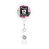 12th Birthday Gifts Retractable Badge Holder Retractable Id Badge Reels Badge Clip for Doctor Nurse Office Staff