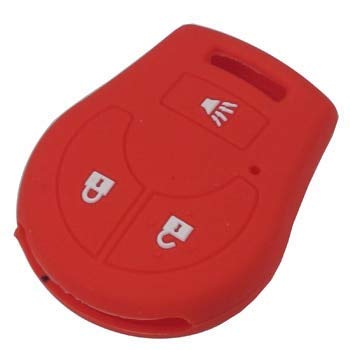 GlobalNiche® Silicone Car Key Cover Case for NISSAN March Tiida Altima Armada Cube Juke Maxima Pathfinder Rogue Sentra Versa micra Color Name red