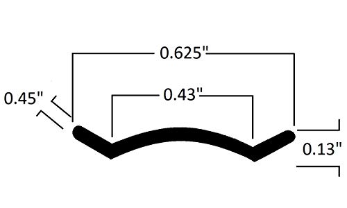 Qpn White Vinyl 5/8" Insert Molding Trim Screw Cover Rv Camper Travel Trailer (50 Ft, White) #TOP3