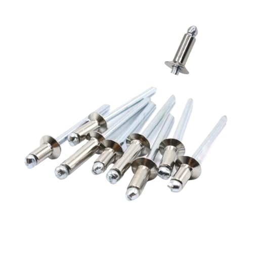 Cilky Metal Screws 10Pcs 304 Stainless Steel Self-plugging Rivet M3 M3.2 M4 M5 Flat Countersunk Head Blind Rivets Decorating Nails(M3x16mm)