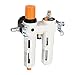 145Psi Tire Changer Machine Parts Air Pressor Oil Water Separator with Pressure Gauge, Oil Water Regulator Separator Regulator Trap Filter Tire Changer Air Pressor Fit for Eagle Ranger Triumph