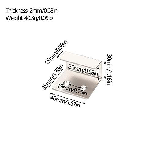 Image of Thicken Stainless Steel Tile Display Hanger Hook Fastener for Tiles Billboards Easels Photo Frames Mirrors (25 mm Silver)