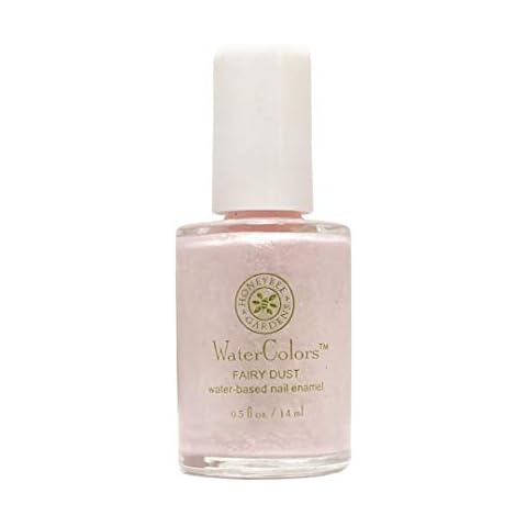 Honeybee Gardens Water-Based Nail Enamel, Fairy Dust, Iridescence & Shimmer Frosted Pink, Slightly Sheer, Eco-Friendly, Odorless & Vibrant Polish, 0.5 fl oz Cover