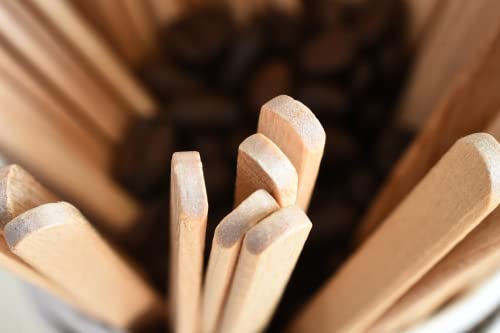 Perfect Stix Premium Wooden Coffee Stirrer Sticks, Thick Birch Wood 1000 Count, 5.5" Inches. Eco-Friendly Wooden Stirrers (5.5Inches / 1000Pc) #TOP2