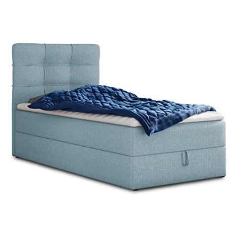 Boxspringbett Best Mini mit Bettkasten und Matratzentopper Cover