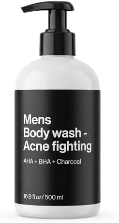 Alicemera Acne Fighting Body Wash 16.9 fl oz – Salicylic Acid & Tea Tree Body Cleanser – AHA BHA Exfoliating Shower Gel for Body Acne – Deep Pore Cleansing, Sulfate & Paraben Free