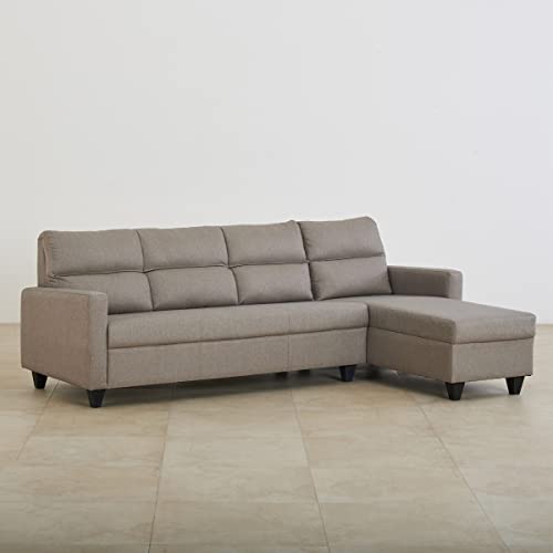 Image of Home Centre Helios Clary Fabric 3-Seater Right Corner Sofa with Chaise - Beige