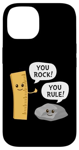 You Rock You Rule 面白い かわいい カワイイ ロックと定規 しゃれ スマホケース iPhone 14 用
